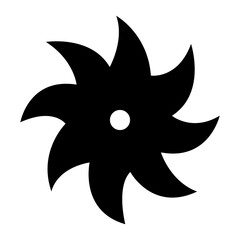 Shuriken icon vector. Ninja illustration sign. Throwing stars symbol or logo.