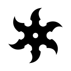 Shuriken icon vector. Ninja illustration sign. Throwing stars symbol or logo.