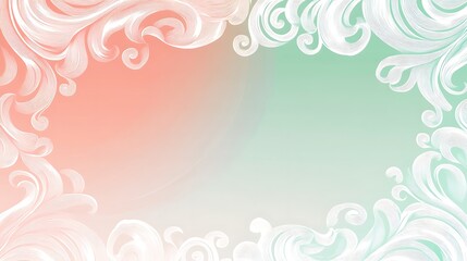 Pastel Floral Frame Background. (6)