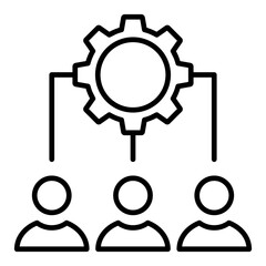 Organization Outline Icon Vector Illustration