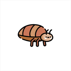 vector illustration of cartoon bug