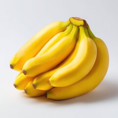 Bunch of yellow bananas isolated on white background