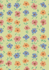 Pastel Bloom Tapestry AI Generated