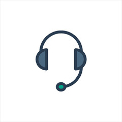 headphones icon on white background