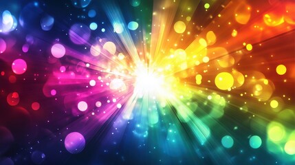 Fototapeta premium colorful burst of light bokeh background