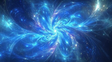 Obraz premium abstract blue nebula swirl