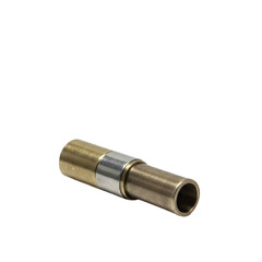 Fototapeta premium Brass Metal Tube with Silver Ring: Precise Engineering Design with Transparent Background