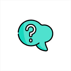 question mark speech bubble