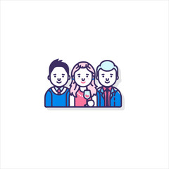happy family icon