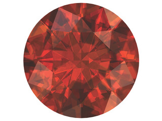 Red gemstones of Ruby and red diamond vector round cut gems