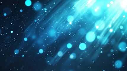 Fototapeta premium blue bokeh background with light rays