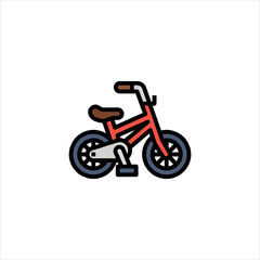 Fototapeta premium red bicycle isolated on white