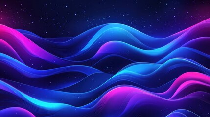 abstract neon wave background