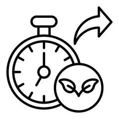 Future Outline Icon Vector Illustration