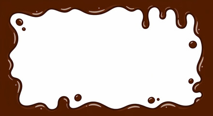 Dripping Chocolate Frame: Free Background Texture for Design