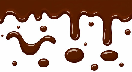Dripping Chocolate Background: Melted Chocolate Texture Image