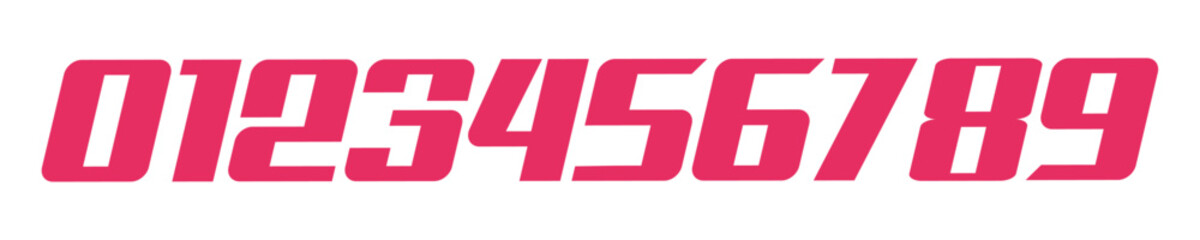 Set of numbers, colors textured numbers. Numbers 1, 2, 3, 4, 5, 6, 7, 8, 9, 0. Stylish hand abstract design numbers set. Bold style and eps vector format. Dirty texture vector. Rough brush strokes.