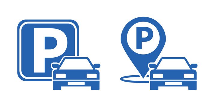 Car parking icon. Parking sign