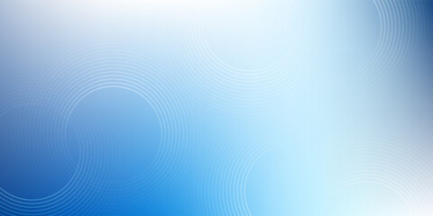 Abstract blue glowing geometric lines on dark blue background. Modern shiny blue circle lines pattern. Futuristic technology concept.
