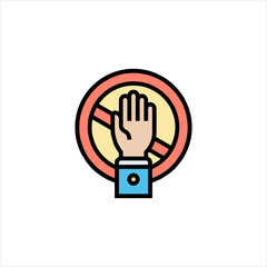 stop hand icon