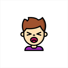 funny cartoon casual man