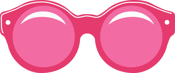 Fototapeta premium Powerful sunglasses. Vector illustration. Accessory for vision and sun protection, isolated on white background.