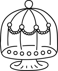 vintage cake stand elegantly displays beautiful cake, perfect for any celebration or gathering