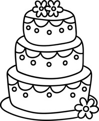 vintage cake design featuring three tiers adorned with flowers and decorative patterns creates charming centerpiece