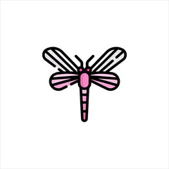 dragonfly on a white background