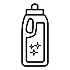 cleaning bottle icon, simple flat style, illustration, logo sign symbol pictogram template, for ui or ux isolated on white for mobile app, editable