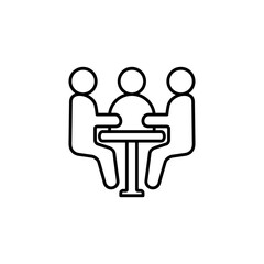 discussion icon, debate, simple flat style, illustration, pictogram template symbol sign logo, for ui or ux isolated on white for mobile app, editable