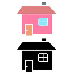house icon, simple flat style, illustration, logo sign symbol pictogram template, for ui or ux isolated on white for mobile app, editable