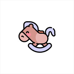 toy horse on white background