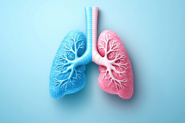 Compare healthy lung vs cancerous lung medical infographic style flat design illustration for health awareness in clinical environment perspective