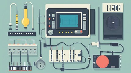 Retro Tech Equipment Layout.