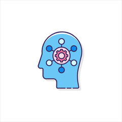 human head with gears