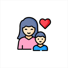 happy family with heart