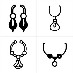 accessories icon set
