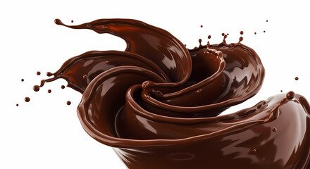 Delicious Chocolate Swirl: Melted Chocolate Splash Photography