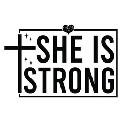 She is strong SVG Art & Illustration