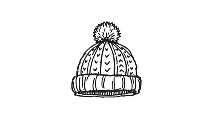 Cap Line Art hand drawn sketch creative stylish trendy artwork