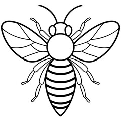 coloring page with  bee