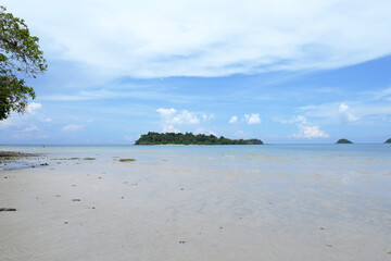 Tropical beach and island in Thailand.