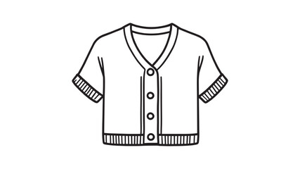 cardigan line art simple fashion sketch hand drawn cozy clothing