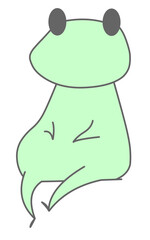 Frog sitting and shaking its legs