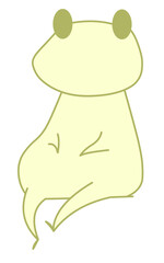 Frog sitting and shaking its legs