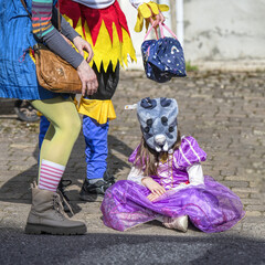 young girl dressed up for carnival