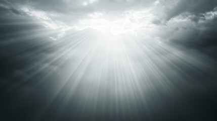 Fototapeta premium A dramatic sky with dark clouds and bright sunlight.