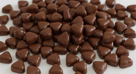 Fototapeta premium Delicious Chocolate Heart Candies: Perfect for Baking & Treats