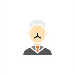set of funny cartoon manager